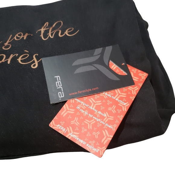 Fera Apres Hoodie Sweatshirt Women Black Marble Cotton-Poly Terry Knit Blend NWT - Picture 3 of 3